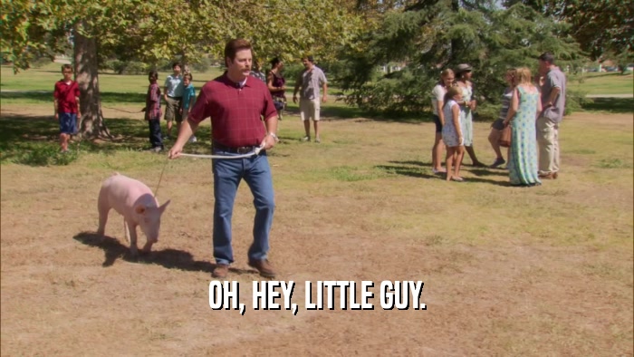 OH, HEY, LITTLE GUY.  