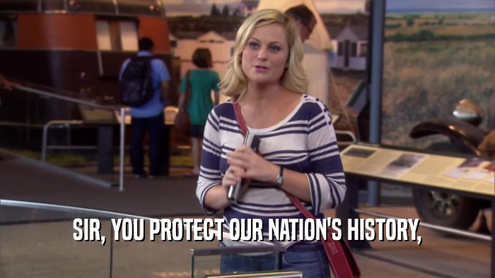 SIR, YOU PROTECT OUR NATION'S HISTORY,  
