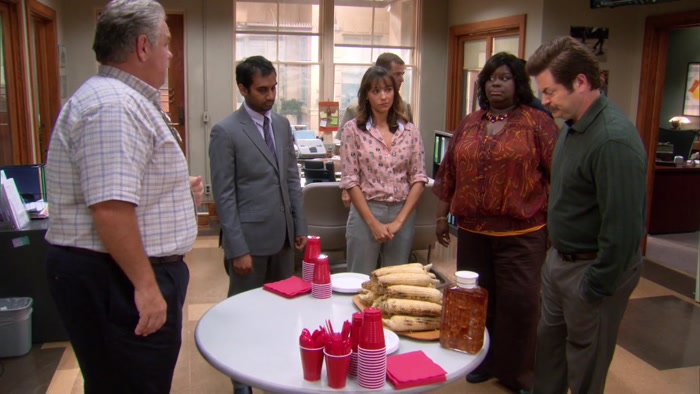 - WOW. THANK YOU, RON. - THANKS, BOSS. 