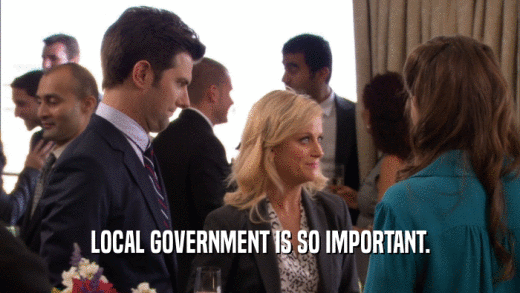 LOCAL GOVERNMENT IS SO IMPORTANT.  
