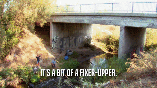 IT'S A BIT OF A FIXER-UPPER.  