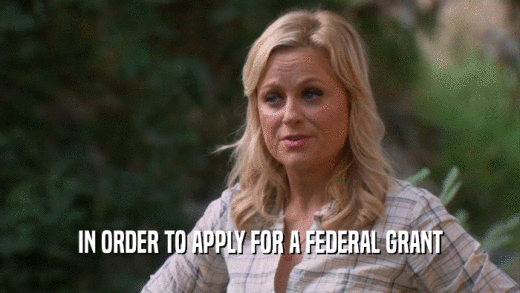 IN ORDER TO APPLY FOR A FEDERAL GRANT
  