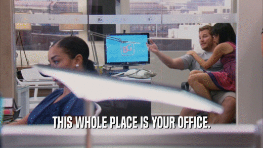THIS WHOLE PLACE IS YOUR OFFICE.  