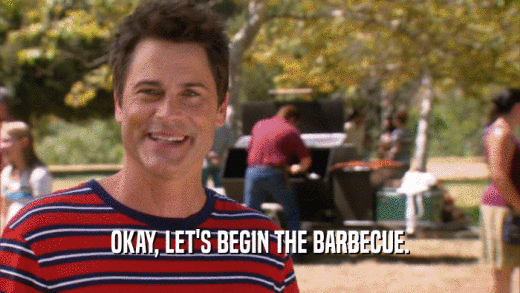 OKAY, LET'S BEGIN THE BARBECUE.  