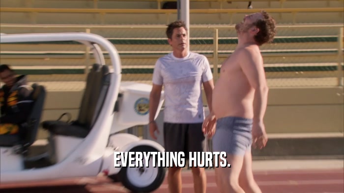 EVERYTHING HURTS.  