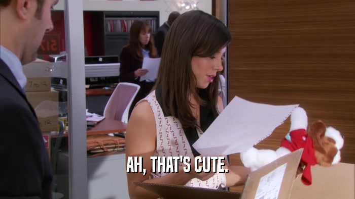 AH, THAT'S CUTE.  