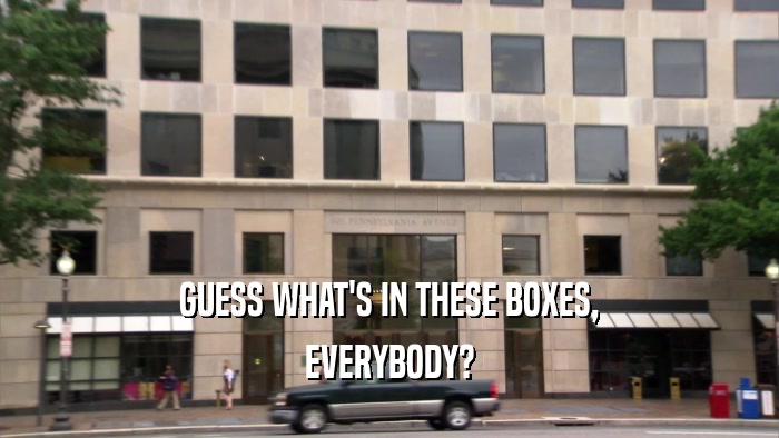 GUESS WHAT'S IN THESE BOXES, EVERYBODY? 