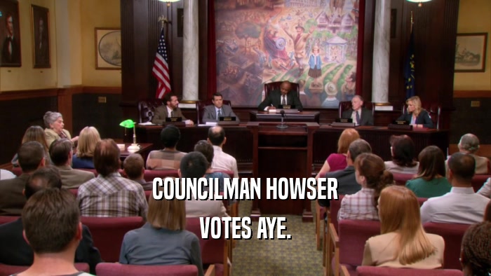 COUNCILMAN HOWSER VOTES AYE. 