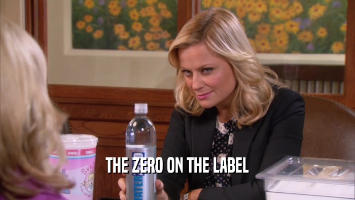 THE ZERO ON THE LABEL  
