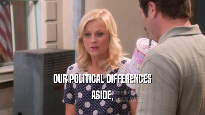 OUR POLITICAL DIFFERENCES ASIDE, 