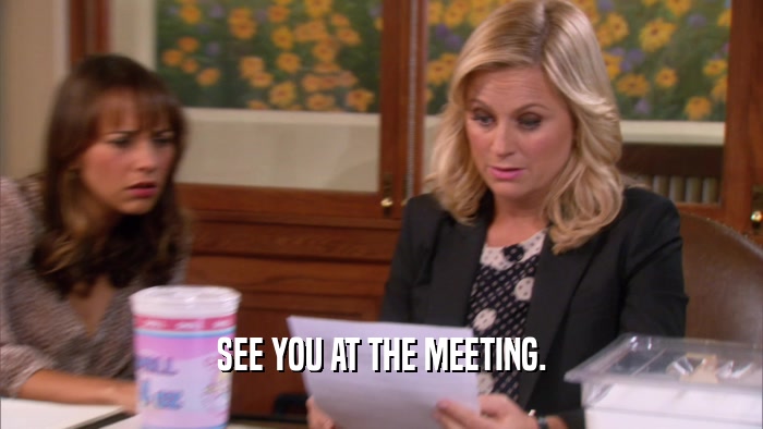 SEE YOU AT THE MEETING.  