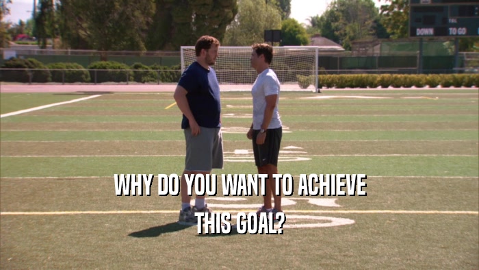 WHY DO YOU WANT TO ACHIEVE THIS GOAL? 