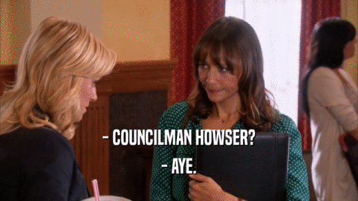 - COUNCILMAN HOWSER? - AYE. 