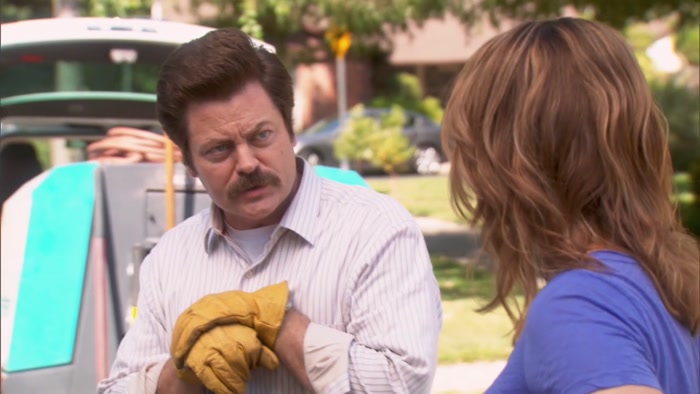 RON SWANSON. I'M HERE TO FIX IT.  