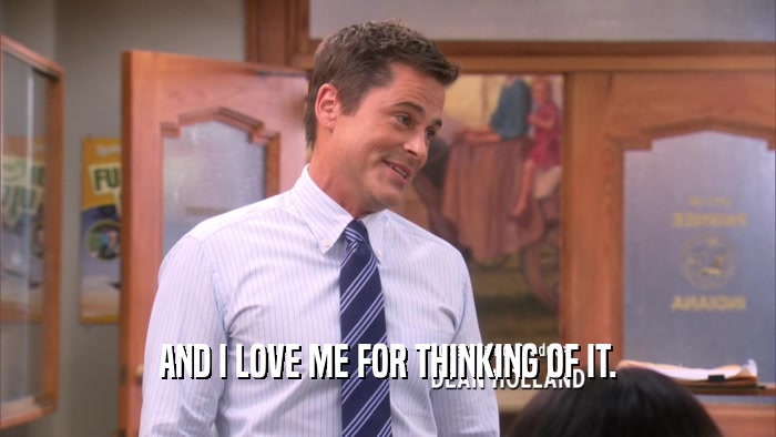 AND I LOVE ME FOR THINKING OF IT.  