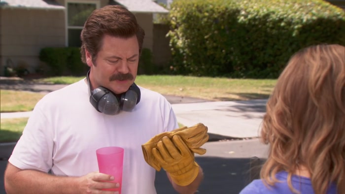 THAT'S WHERE I GOT THESE GLOVES.  