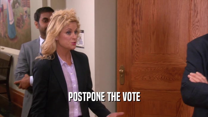 POSTPONE THE VOTE  