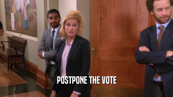 POSTPONE THE VOTE  