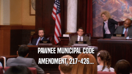 PAWNEE MUNICIPAL CODE
 AMENDMENT, 217-426...
 