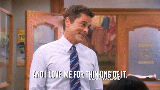 AND I LOVE ME FOR THINKING OF IT.  