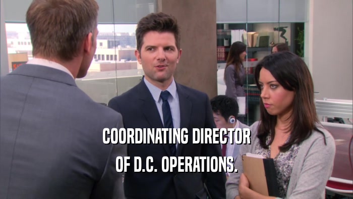 COORDINATING DIRECTOR
 OF D.C. OPERATIONS.
 