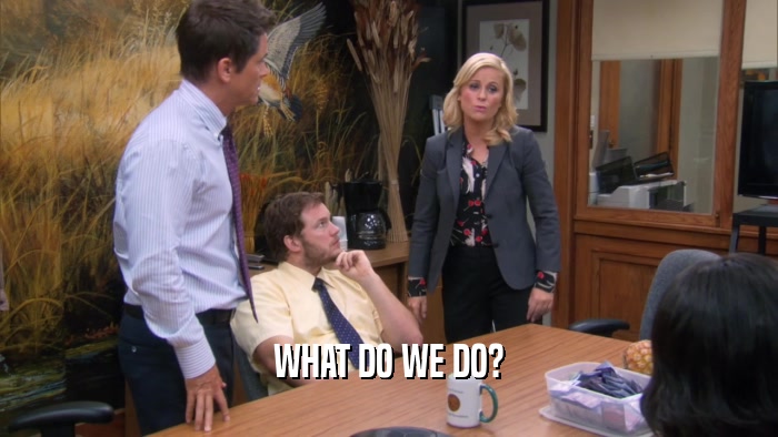 WHAT DO WE DO?  