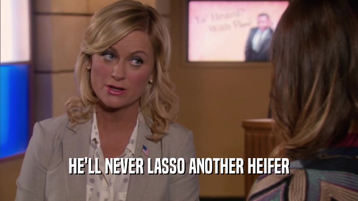 HE'LL NEVER LASSO ANOTHER HEIFER  