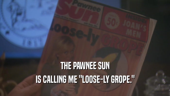 THE PAWNEE SUN IS CALLING ME 