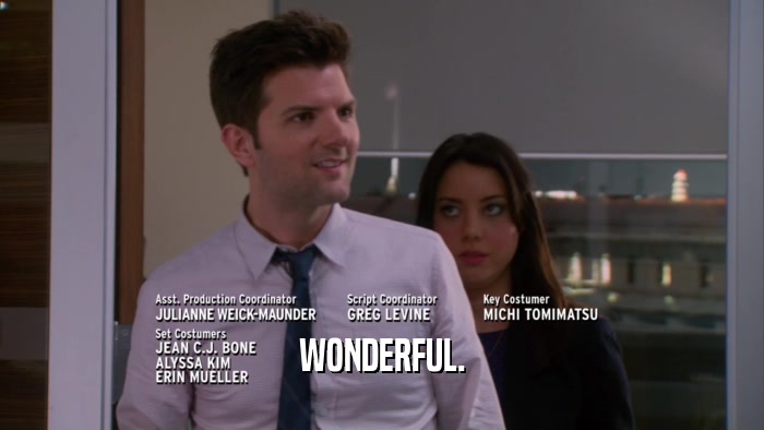 WONDERFUL.  