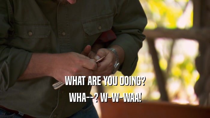 WHAT ARE YOU DOING? WHA--? W-W-WAA! 
