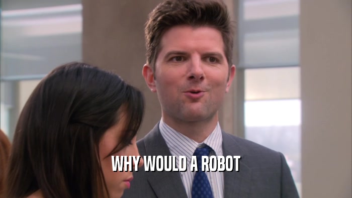 WHY WOULD A ROBOT  