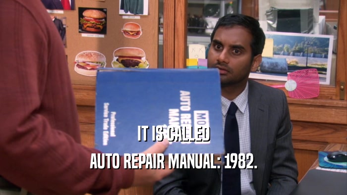 IT IS CALLED AUTO REPAIR MANUAL: 1982. 