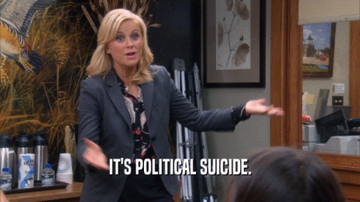 IT'S POLITICAL SUICIDE.  