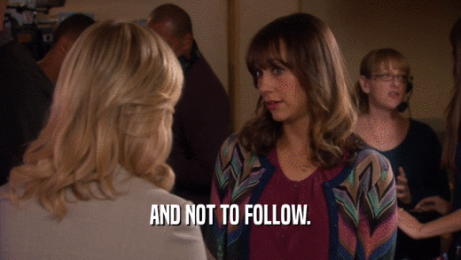 AND NOT TO FOLLOW.  