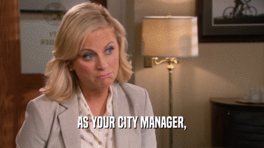 AS YOUR CITY MANAGER,  