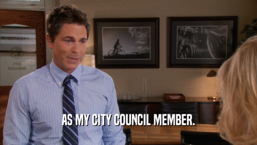 AS MY CITY COUNCIL MEMBER.  