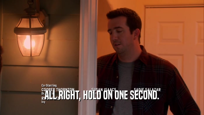 ALL RIGHT, HOLD ON ONE SECOND.  