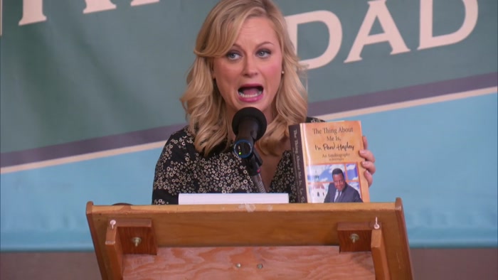 THE BOOK'S ENTITLED THE THING ABOUT ME IS I'M PERD HAPLEY. 