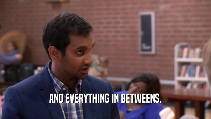 AND EVERYTHING IN BETWEENS.  