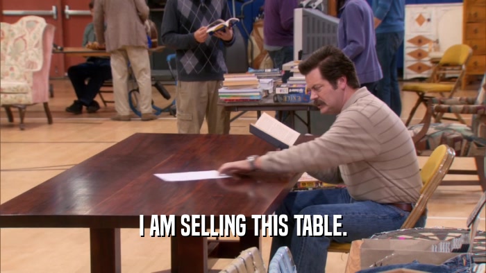 I AM SELLING THIS TABLE.  