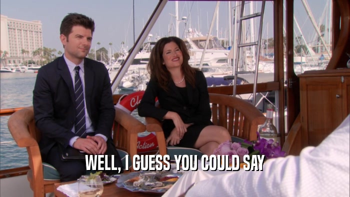 WELL, I GUESS YOU COULD SAY  
