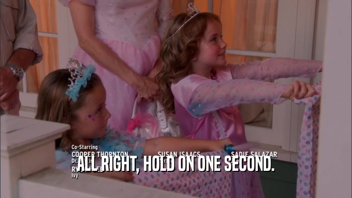 ALL RIGHT, HOLD ON ONE SECOND.  