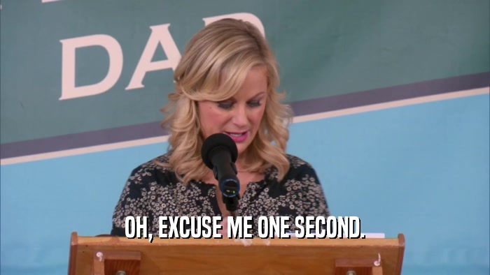 OH, EXCUSE ME ONE SECOND.  