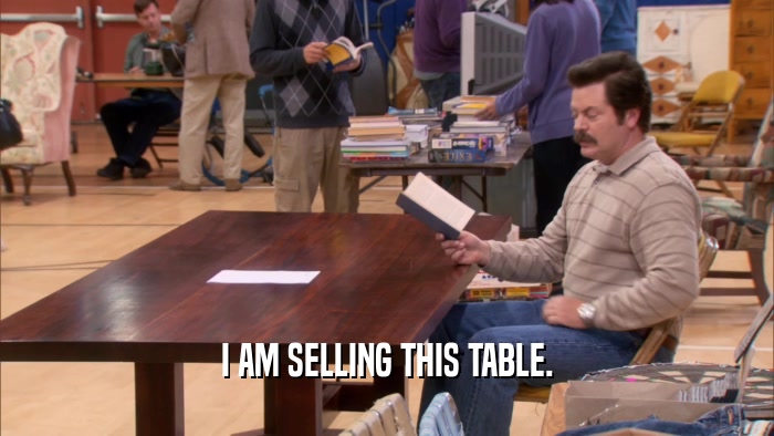 I AM SELLING THIS TABLE.  