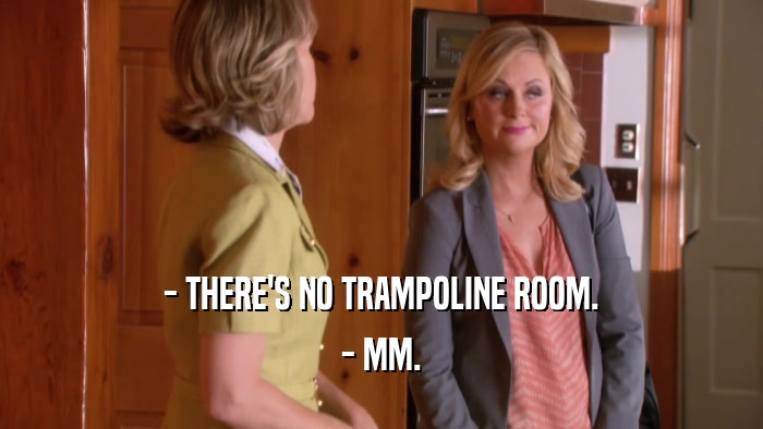 - THERE'S NO TRAMPOLINE ROOM. - MM. 