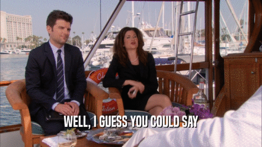 WELL, I GUESS YOU COULD SAY  