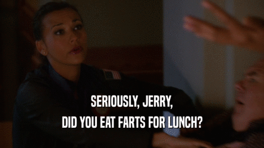 SERIOUSLY, JERRY, DID YOU EAT FARTS FOR LUNCH? 
