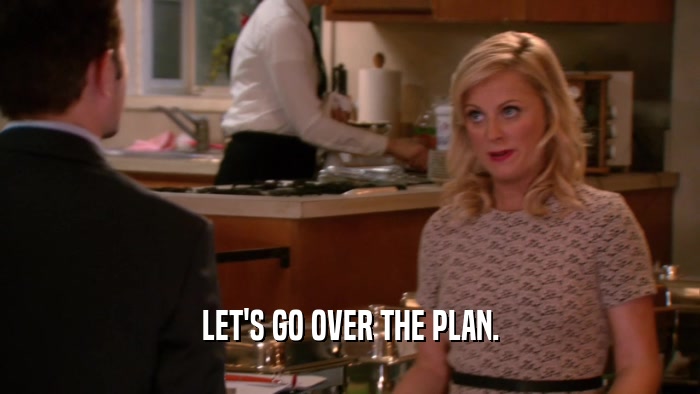 LET'S GO OVER THE PLAN.  