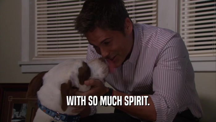 WITH SO MUCH SPIRIT.  