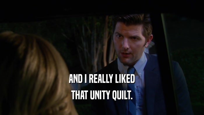 AND I REALLY LIKED THAT UNITY QUILT. 